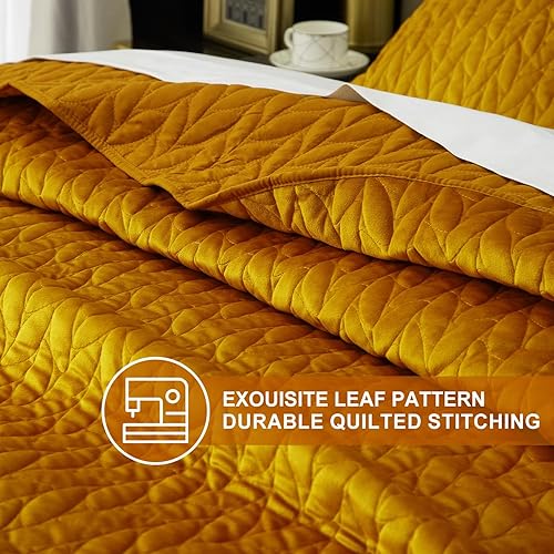 Miniatura 3 de Ivellow Edredón de terciopelo tamaño King, color rosa, ligero, reversible, para todas las estaciones, edredón de terciopelo de lujo de 3 piezas con