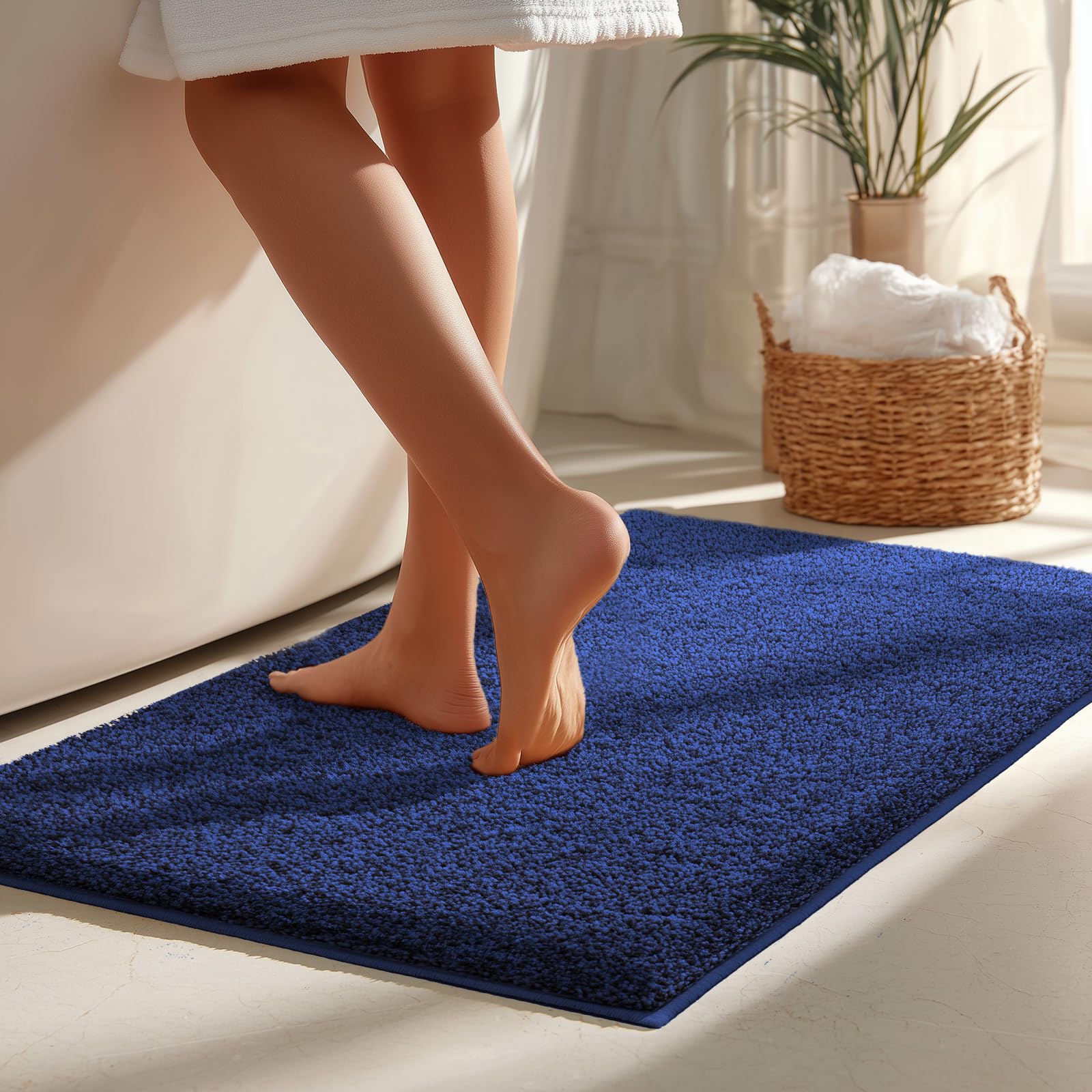 Tapis de bain NASA bleu foncé Floordirekt 86x150cm pour salle de bain