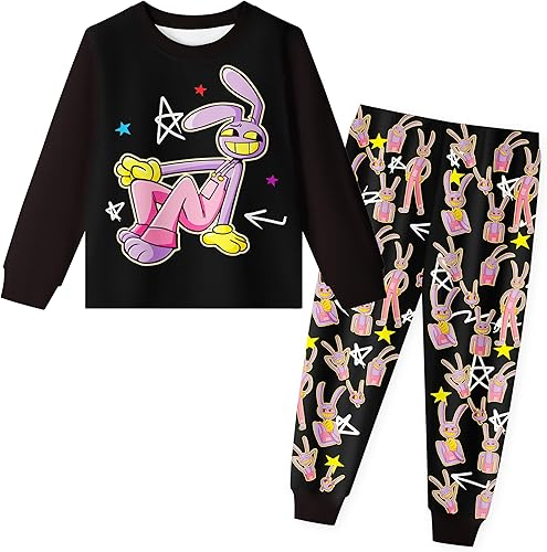 DJYLBV The Amazing Circus Sudaderas para niños, diseño digital de dibujos animados, cuello redondo, disfraz para niños