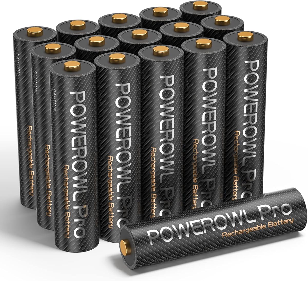 POWEROWL Rechargeable AAA Batteries PRO, High Capacity 1100mAh, Premium NiMH Triple A Battery -16 Count