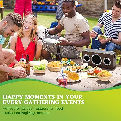 Miniatura 3 de greensight Cuencos compostables resistentes de 32 onzas, paquete de 150 cuencos de papel desechables, cuencos biodegradables ecológicos hechos de