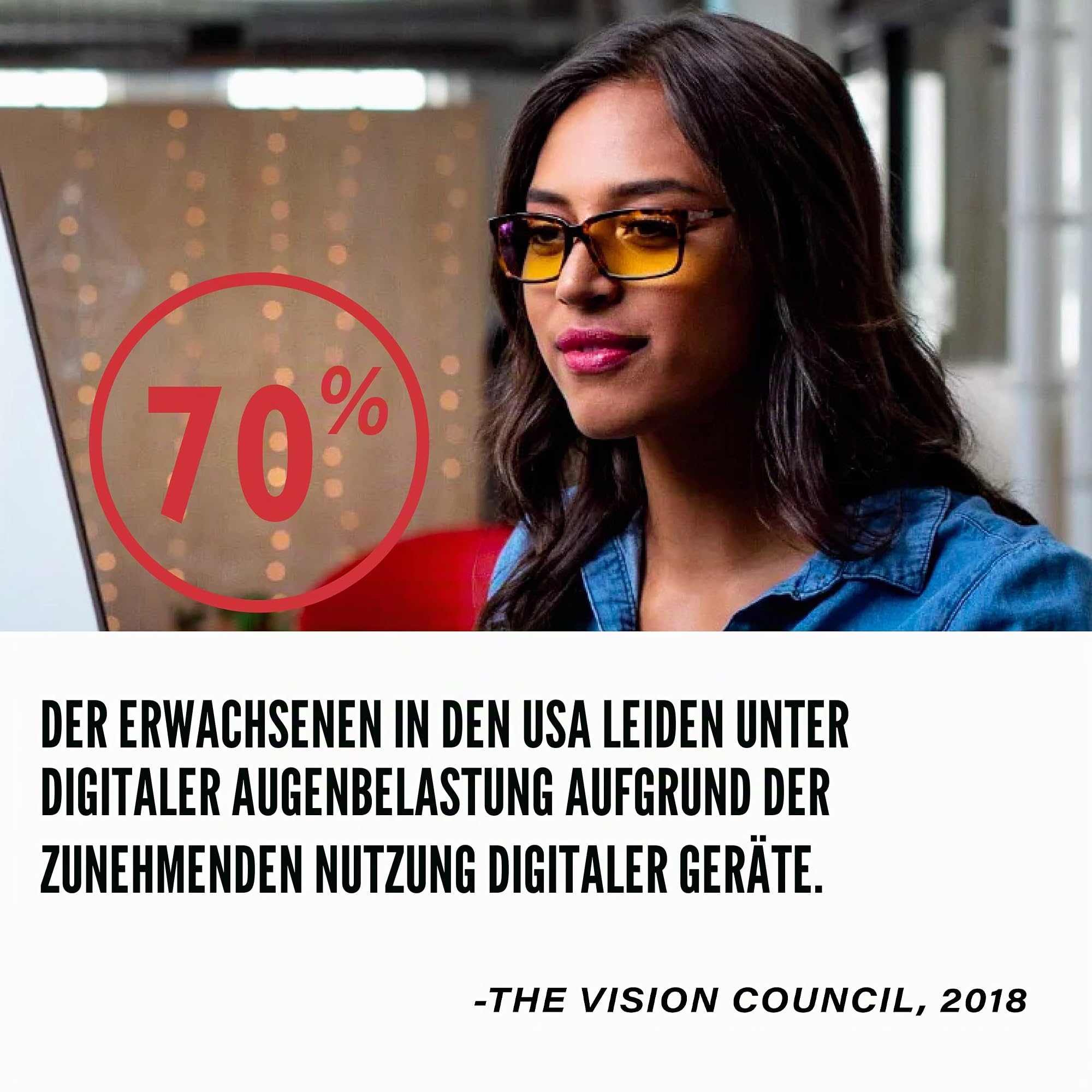 Gunnar Gaming- und Computerbrille - Sheadog, Mercury Rahmen, Amber Linsen - Blaulichtfilter Brille, Premium Blaufilter, UV-Schutz,