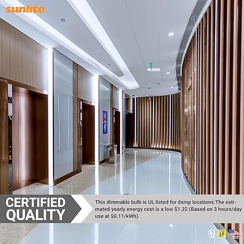 Miniatura 6 de Sunlite Bombilla LED BR30 reflectora, 11 vatios (65 W ), 120 V, 920 lúmenes, 90 CRI, base E26 media, regulable, inundación ancha, certificación UL,
