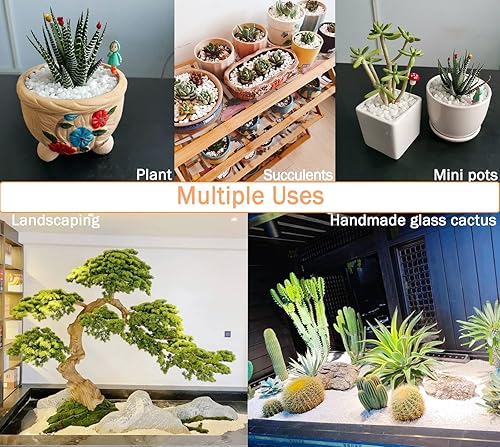 Miniatura 6 de Rocas blancas pulidas, guijarros blancos decorativos para plantas, suculentas, paisajismo, jardín, florero, grava blanca pulida, piedras blancas de
