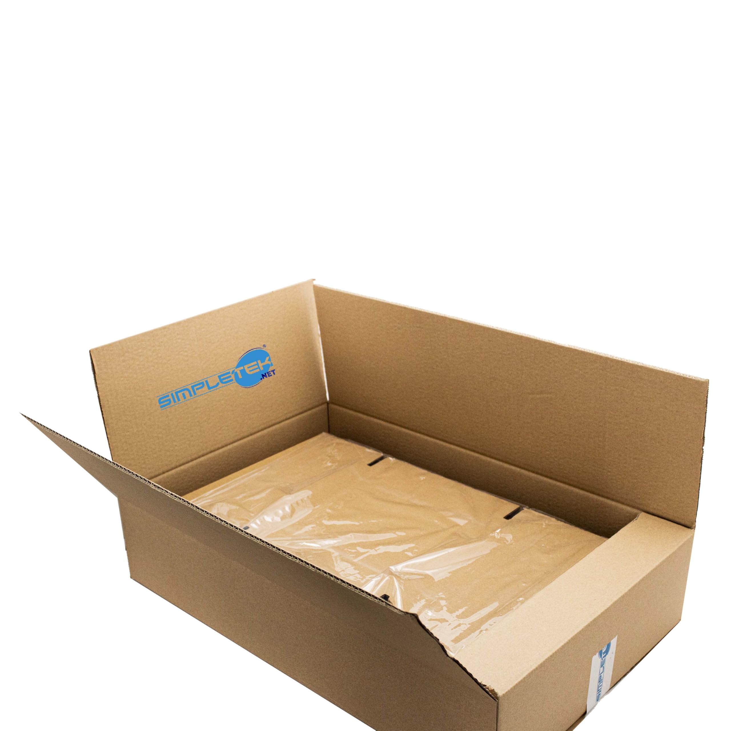 SIMPLETEK - Boîte en carton avec film intérieur pour ordinateur portable, mini PC et accessoires | Emballage de protection suspension | 57 x 37 x 13 cm