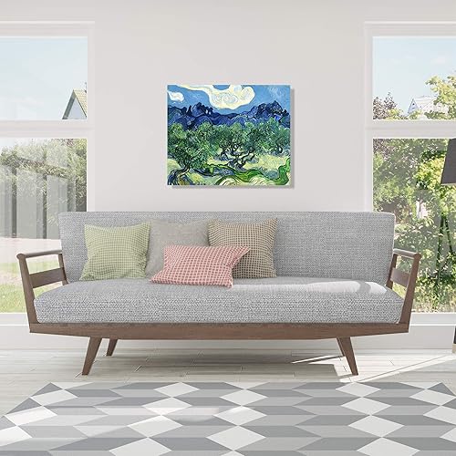 Miniatura 1361 de A&T ARTWORK The Starry Night de Vincent Van Gogh. Tamaño del marco: 36 x 30 pulgadas, tamaño de la imagen: 30 x 24 pulgadas, reproducciones clásicas