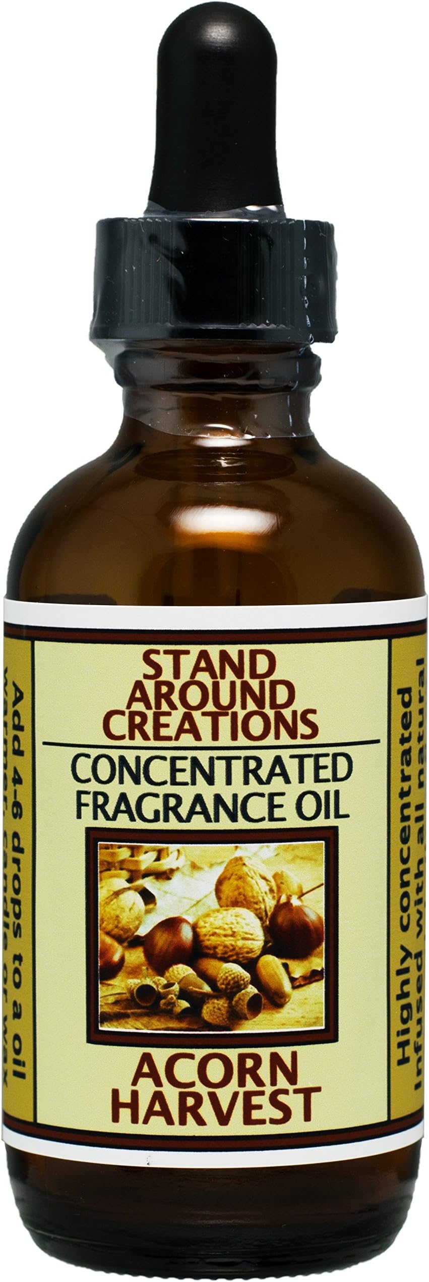 Acorn Harvest: Concentrated Fragrance Oil - This Fragrance is a Warm Earthy, Nutty Aroma with Rich Buttery Vanilla. Made w/Essential Oils (2 fl.oz.)