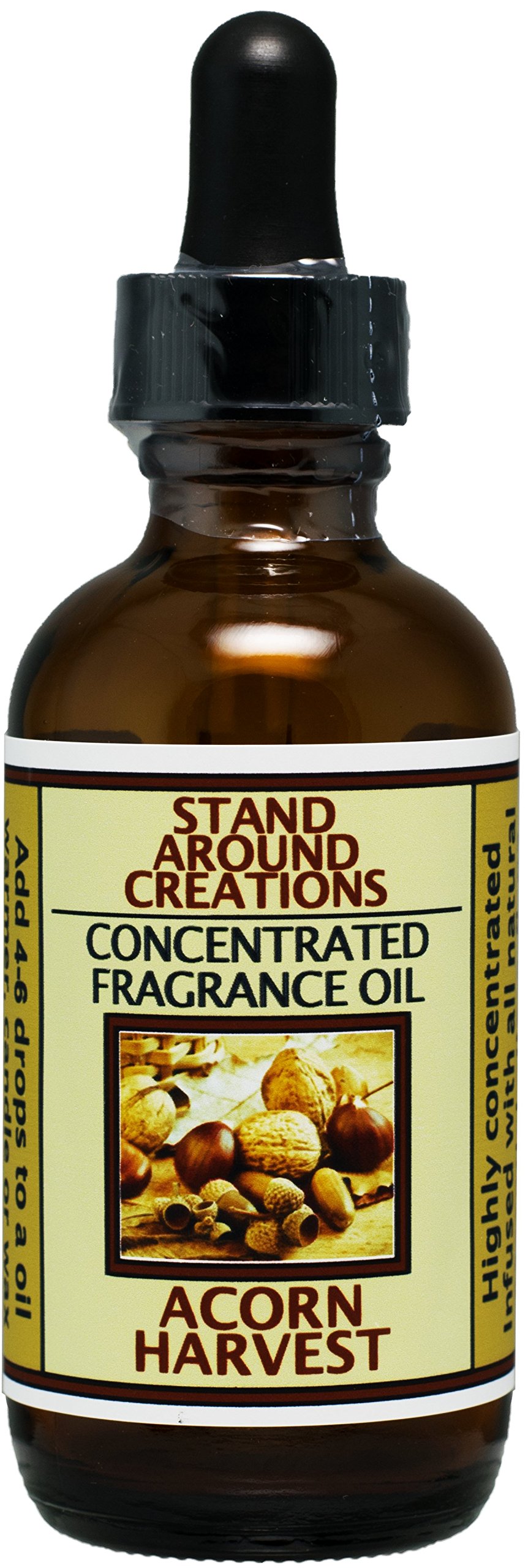 Acorn Harvest: Concentrated Fragrance Oil - This Fragrance is a Warm Earthy, Nutty Aroma with Rich Buttery Vanilla. Made w/Essential Oils (2 fl.oz.)
