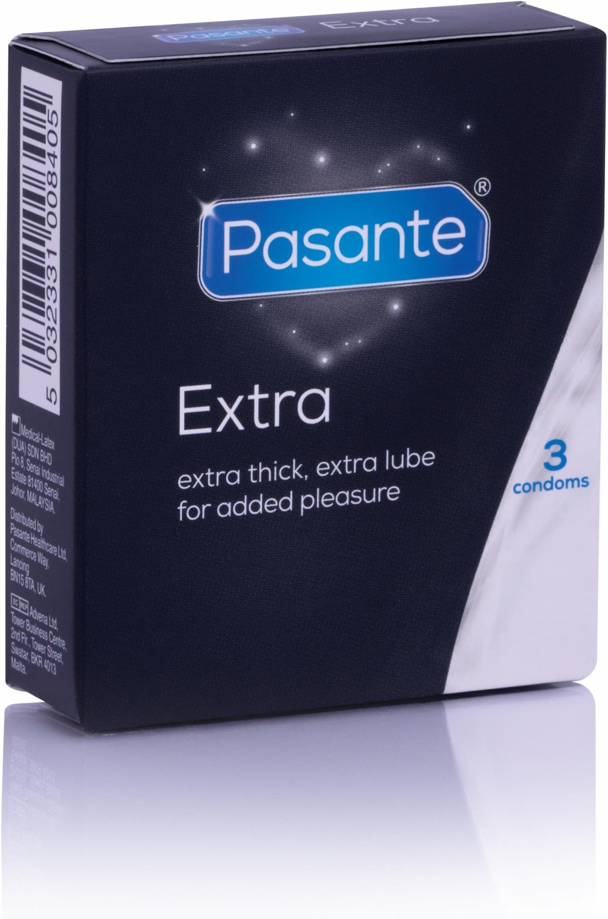 Pasante Extra Safe Condoms, 3 Count