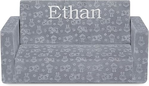 Miniatura 13 de Delta Children Serta Perfect Sleeper - Sofá convertible extra ancho personalizado a tumbona, cómodo sofá abierto 2 en 1 para niños, gris