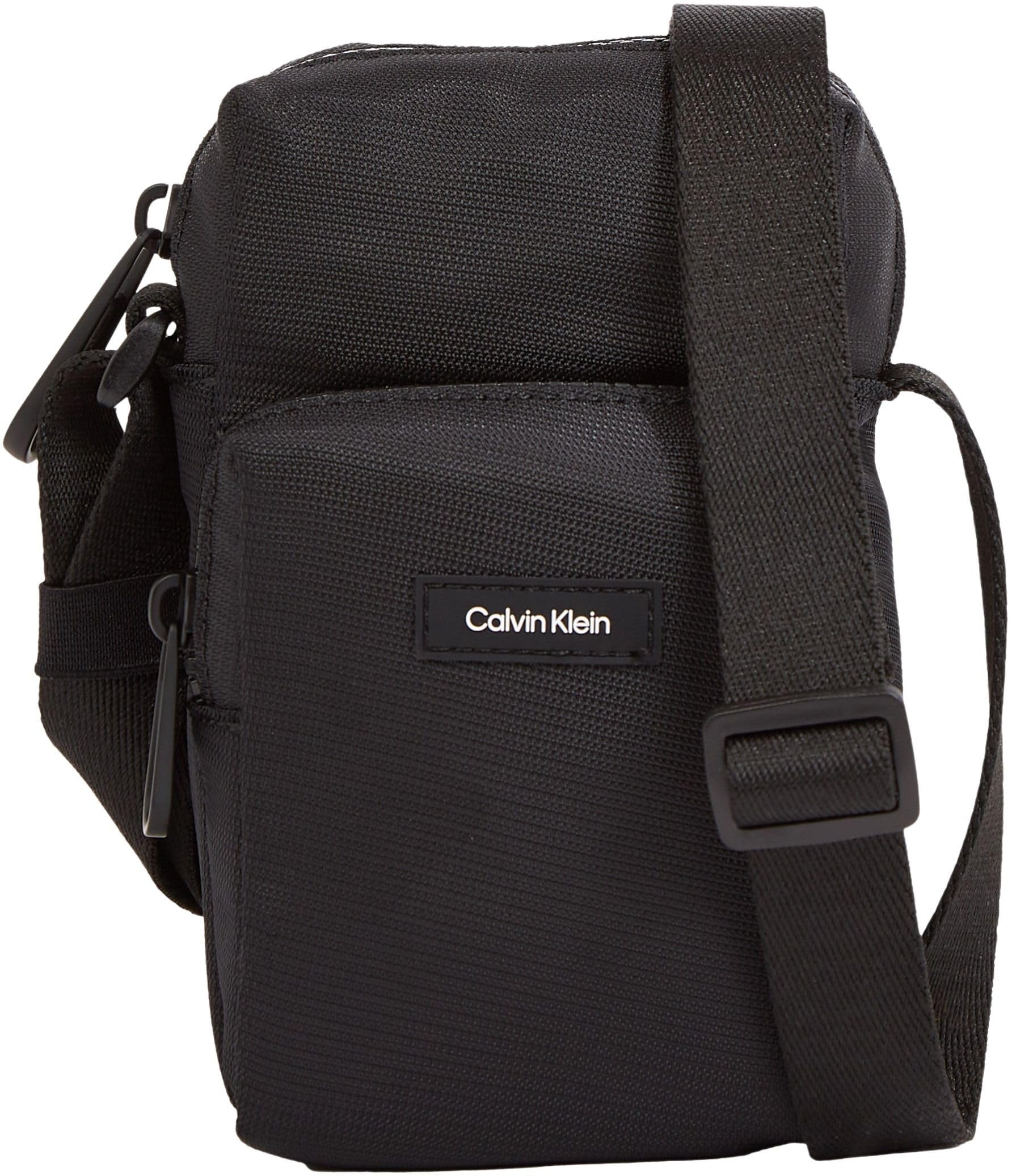 Calvin Klein Men's Black Polyester Shoulder Bag - Cross Body Messenger - One Size- Bags