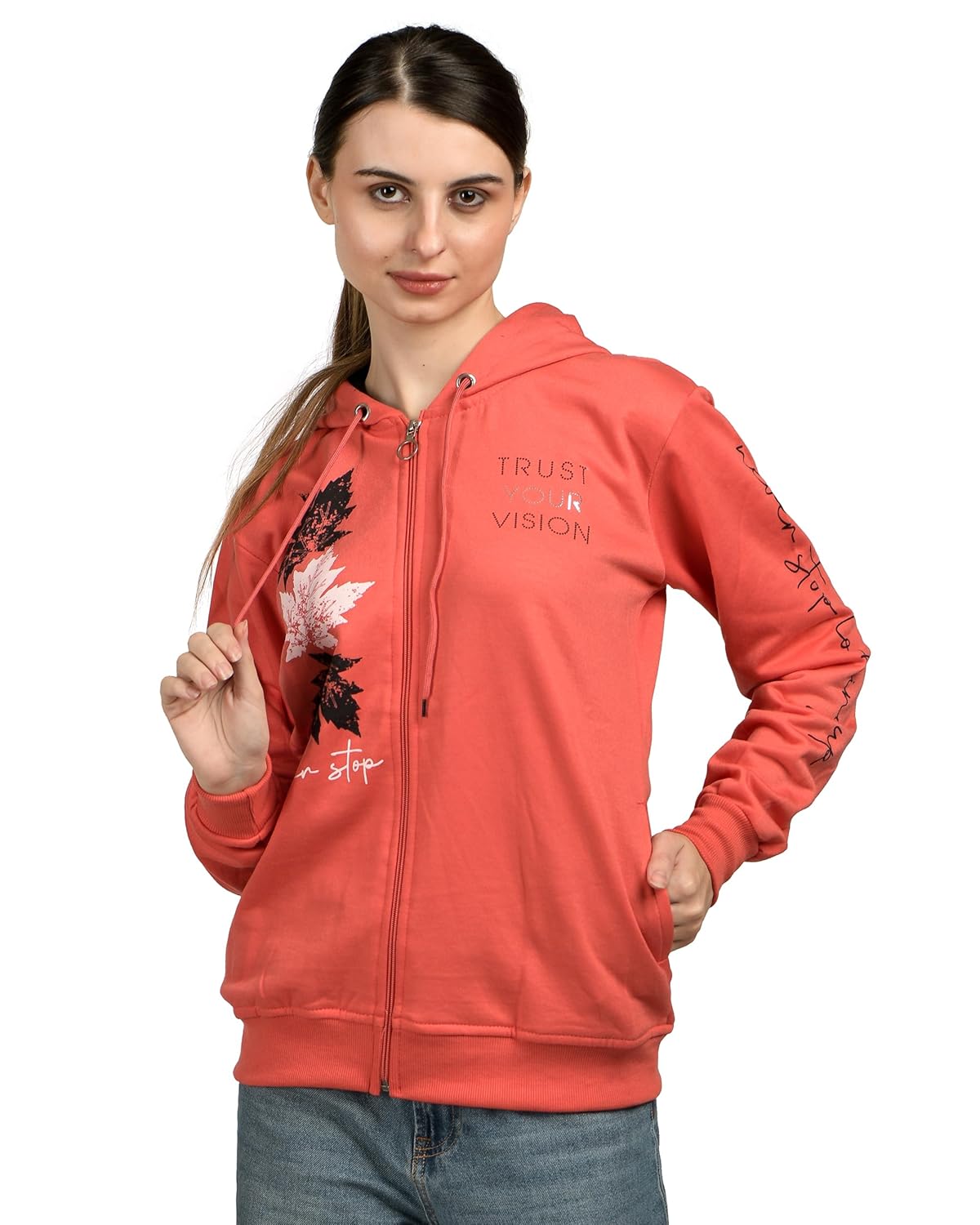 LADYWILLINGTON Lady Willington Women Woolen Sweatshirts Hoodie Solid Heavy Rainbow Fabric Winter Wear Pure Wool Sweater for Women Fully Warm Cardigan Free Sizes LADYWILLINGTON Lady Willington Women Woolen Sweatshirts Hoodie Solid Heavy Rainbow Fabric Winter Wear Pure Wool Sweater for Women Fully Warm Cardigan Free Sizes