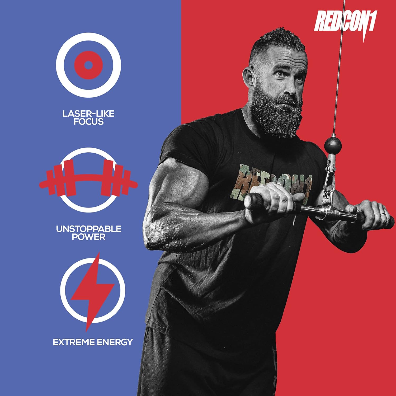 Redcon1 Total War - Pre Workout, 30 Servings, (Blue Raspberry) Boost Energy, Increase Endurance and Focus, Beta-Alanine, 350mg Caffeine, Citrulline Malate, Nitric Oxide Booster - Keto Friendly : Health & Household