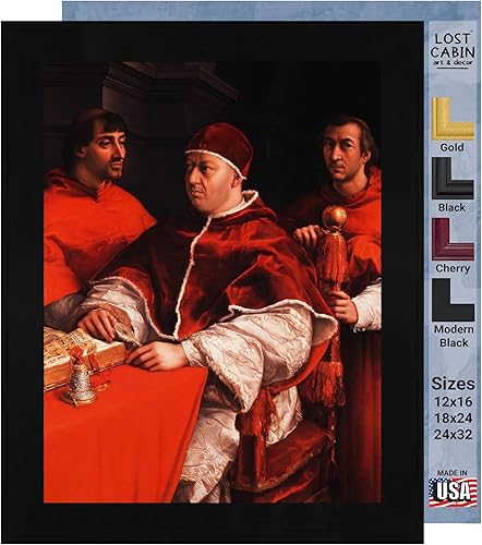 Vista 78 de Cabaña perdida de San Jorge y el dragón de Raphael Impresión en marco plano negro Reproducción de pintura de obras de arte fino Póster 2-San