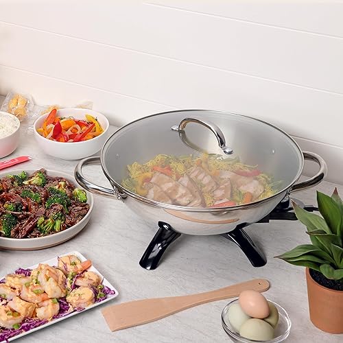 Miniatura 4 de Presto 5900 - Wok eléctrico de acero inoxidable de 1500 W