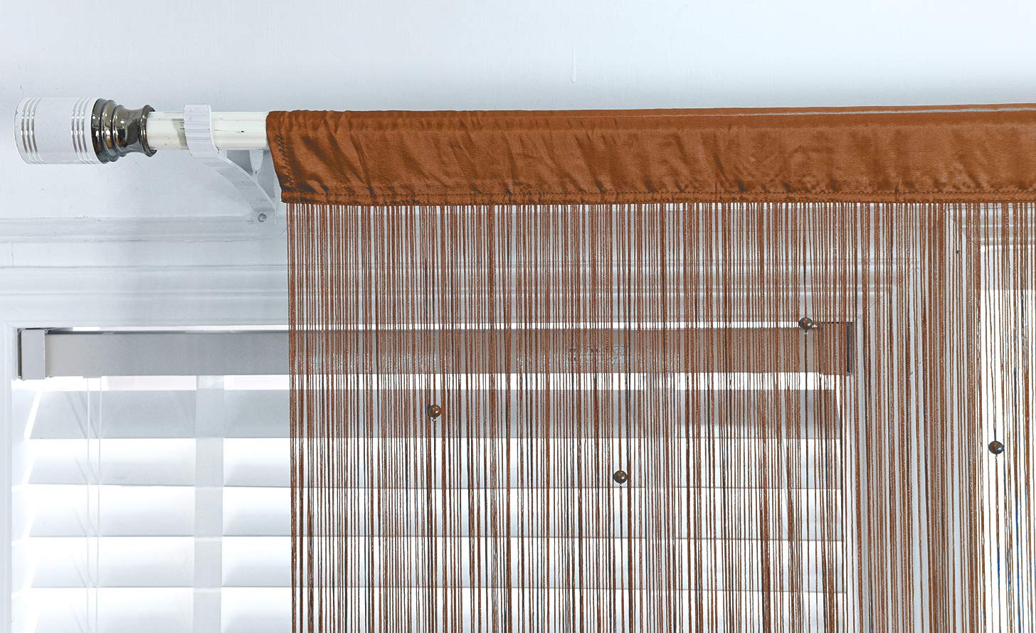 Treccia da appendere con perline e nappe, con frange, nastro