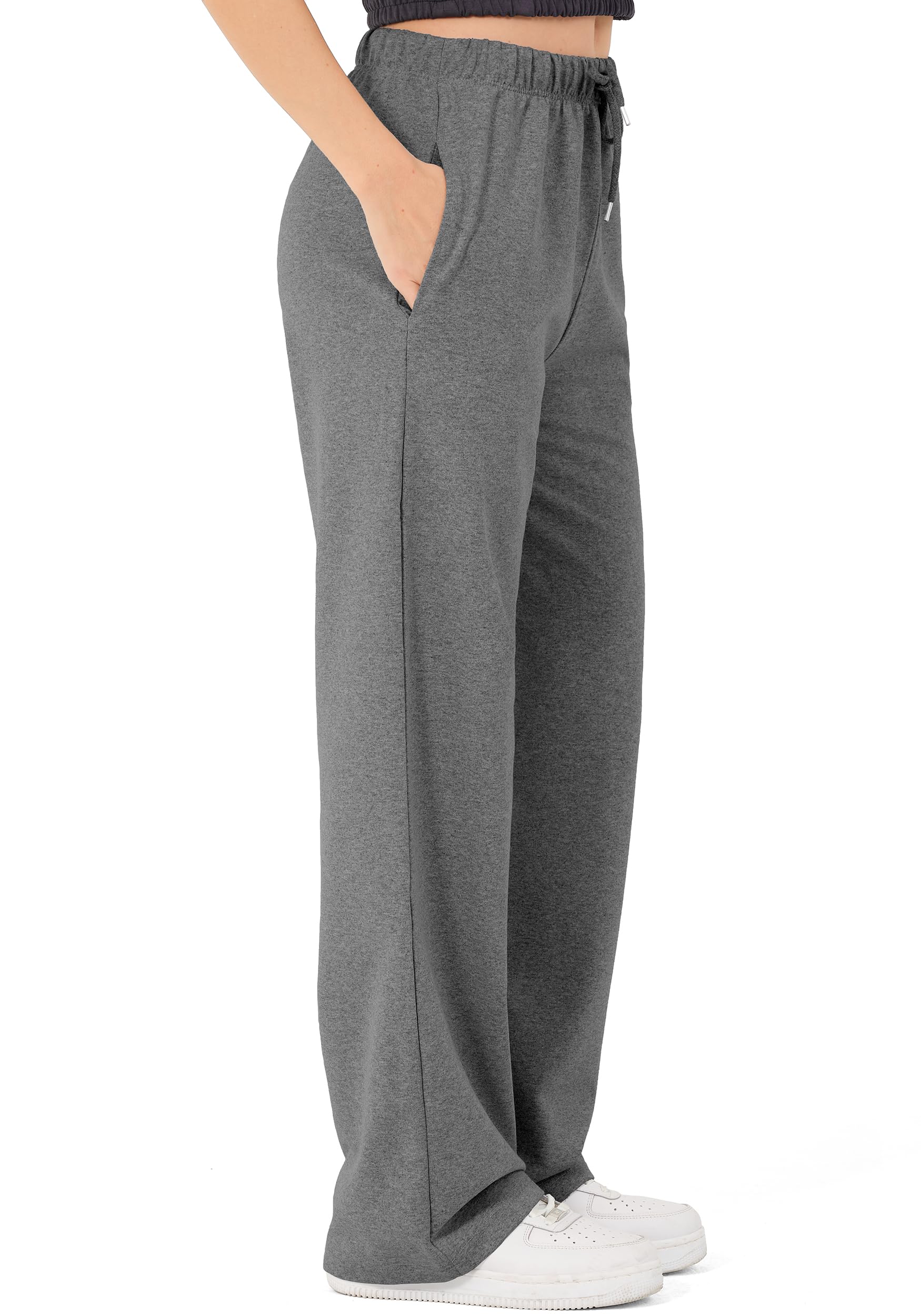 ROSS CAMP Jogginghose Damen - Baumwolle Sporthose Lang, Traininghose Laufhosen Bequeme Jogger, Sweatpants Weites Bein mit elastischem Bund Yogahose