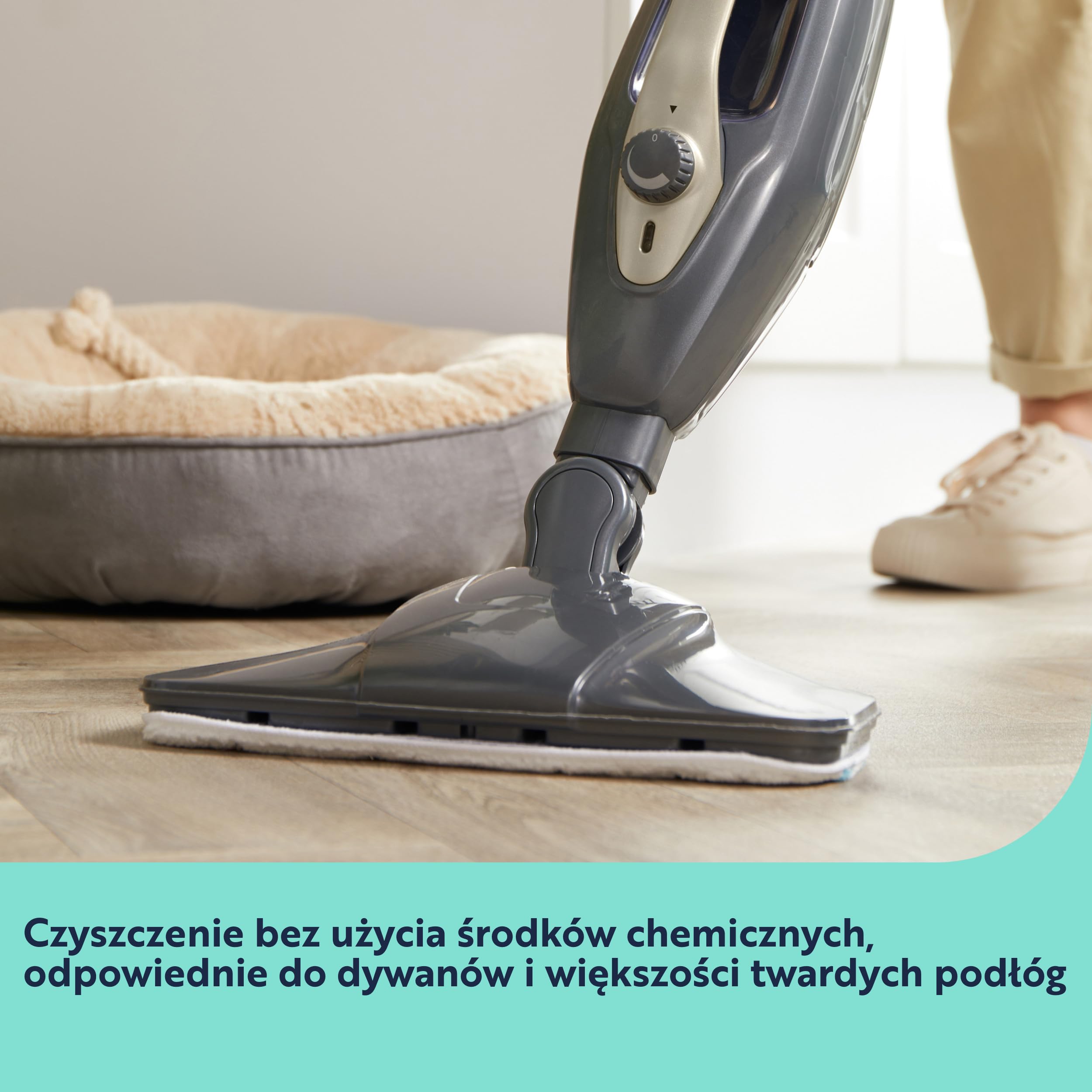 Beldray BEL01732TTVDE Titanium 14 w 1 Mop Parowy – Wielofunkcyjny Reczny Odkurzacz, 350ml, Elastyczne Zawiasy, Bez Chemikaliów, Myjka do Okien, Dodatkowe Dysze i Pady Mopowe w Zestawie, 1300W