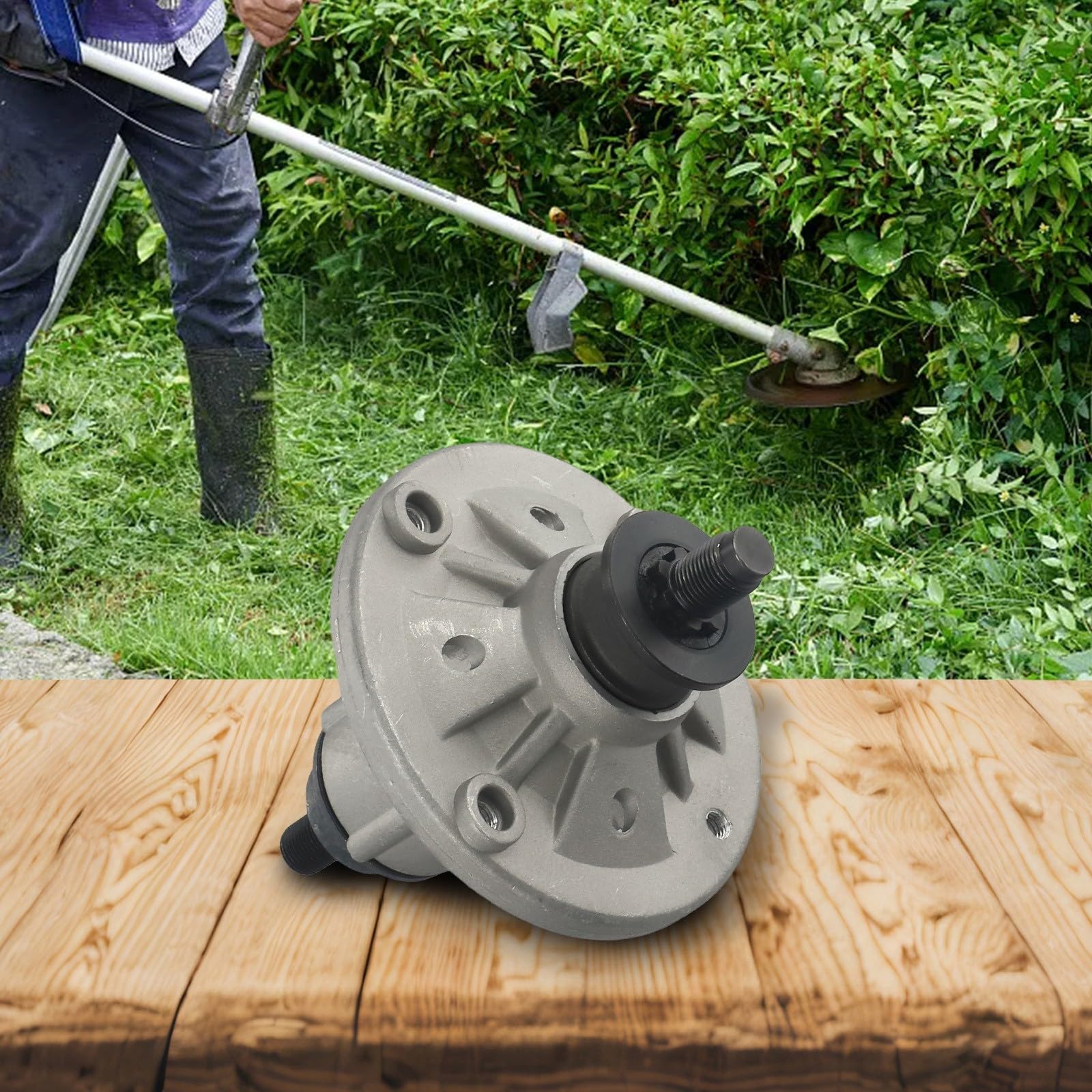 Ensemble de broche de tondeuse à gazon compatible avec John Deere D140 LA145 L120 106,7/121,9 cm Decks de remplacement pour GY20454 GY20962 GY21098 en métal durable avec boulons pour cour et jardin