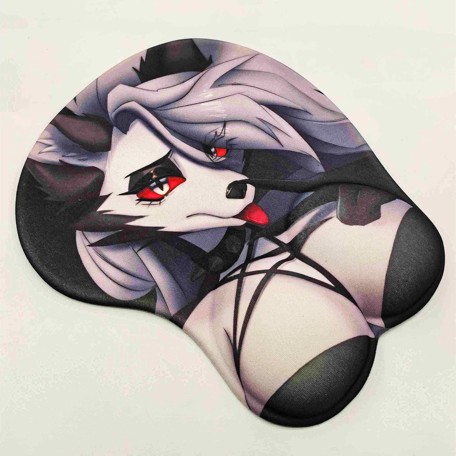 Anti-Slip Oppai Mouse pad 3D Mousepad Furry Anthro Anime Manga Breast Gaming Wrist Rest Boob-pad Mouse Mat (loonaa)