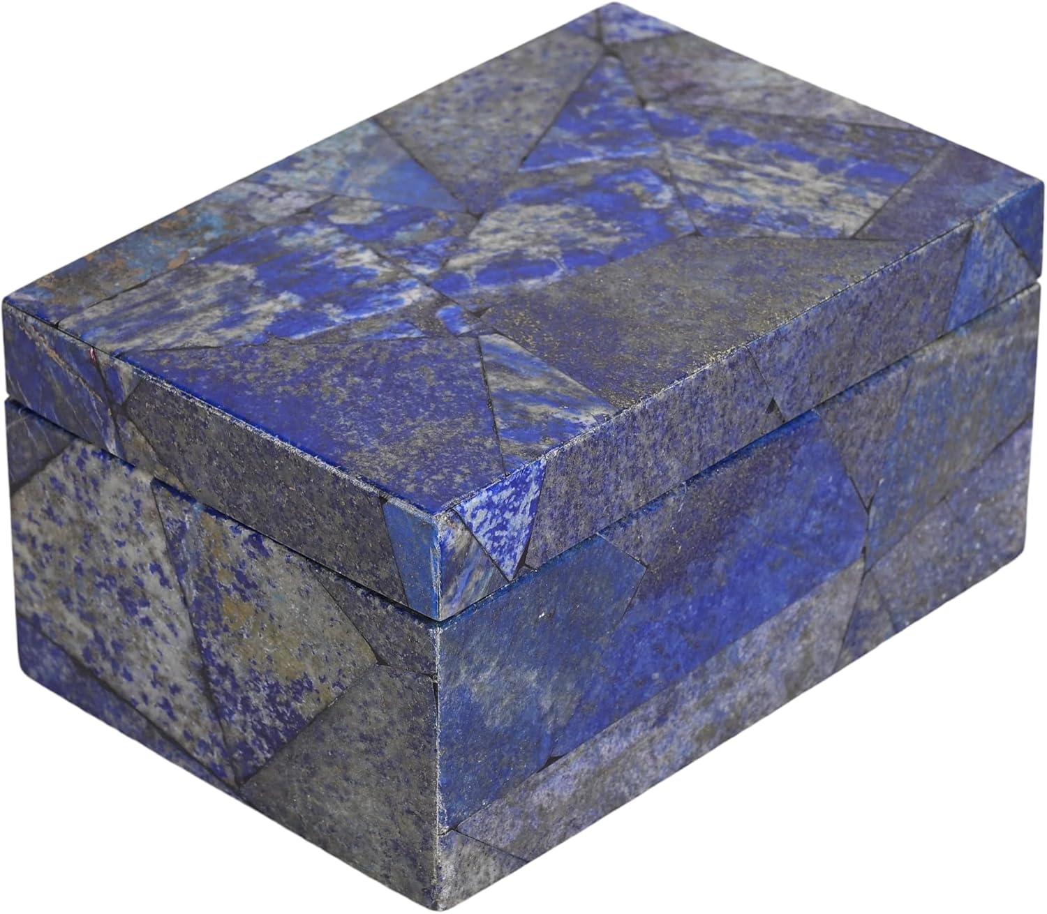 Lapis Lazuli Jewelry Box Crystal Gemstone Deep Blue