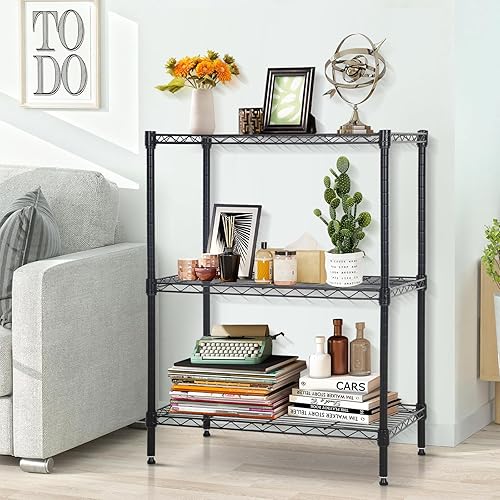 Miniatura 12 de Estantes de almacenamiento de 6 niveles con ruedas, estantería de metal resistente, capacidad de 2100 libras, estantería de garaje, estantes