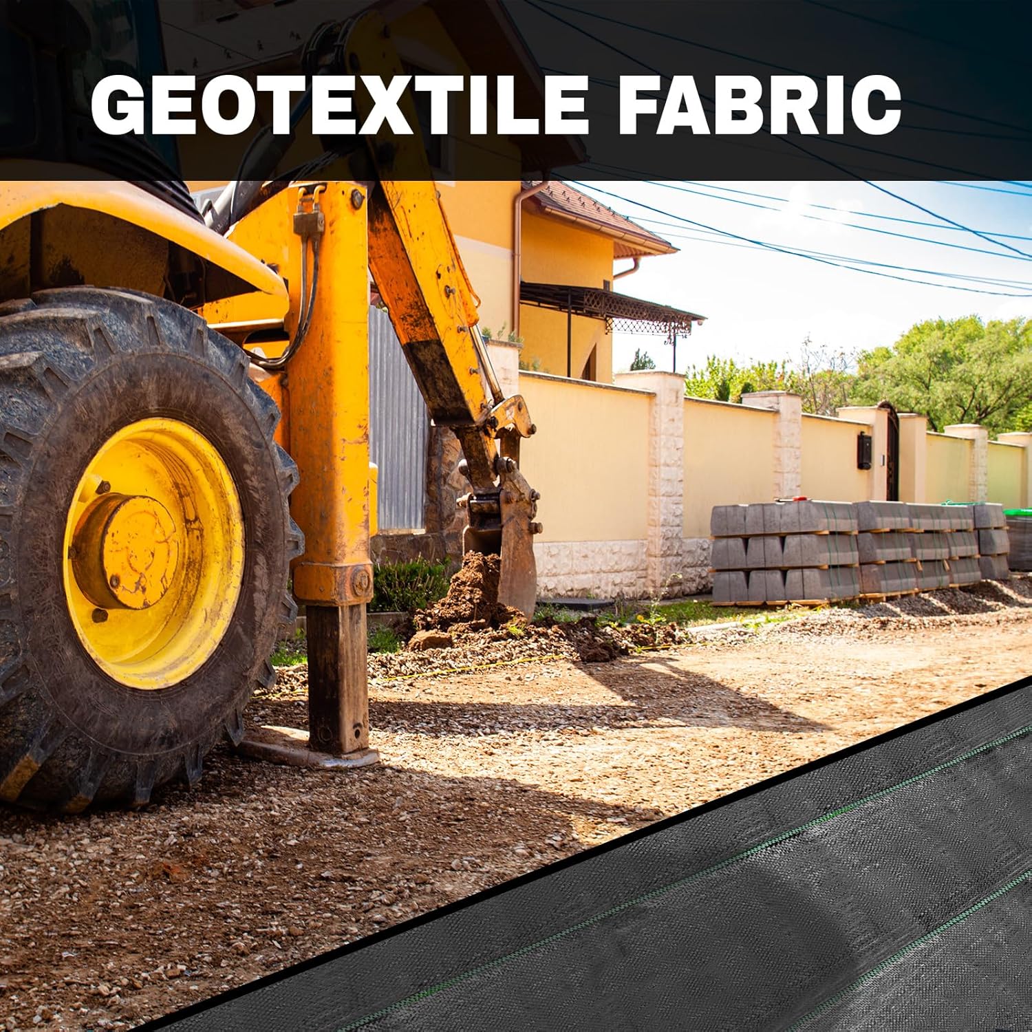 6ft x 300ft Weed Barrier Landscape Fabric Heavy Duty Premium Weed Control Fabric Durable & Eco-Friendly Weed Block Gardening Mat (3.2oz) (LTTY-W6-300)