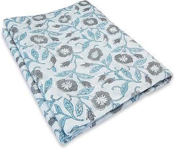 Block Printed Cotton Fabric by The Yard - Hand Printed Indian Soft Cotton for Scarves and Summer Dress - Jaipuri Kurti 5 Yards