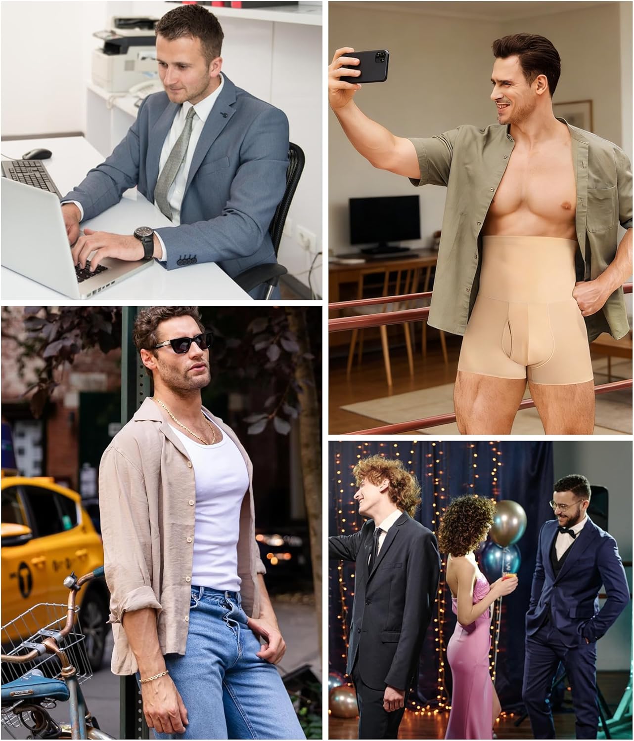 TAILONG Men Tummy Control Shorts High Waist Slimming Underwear Body Shaper Seamless Belly Girdle Boxer Briefs - Image 5