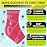 BLITZU Ankle Brace for Women, Men, Plantar Fasciitis Relief, Achilles Tendonitis Brace for Sprained Foot, Ankle Compression Sleeve with Strap Pink XL