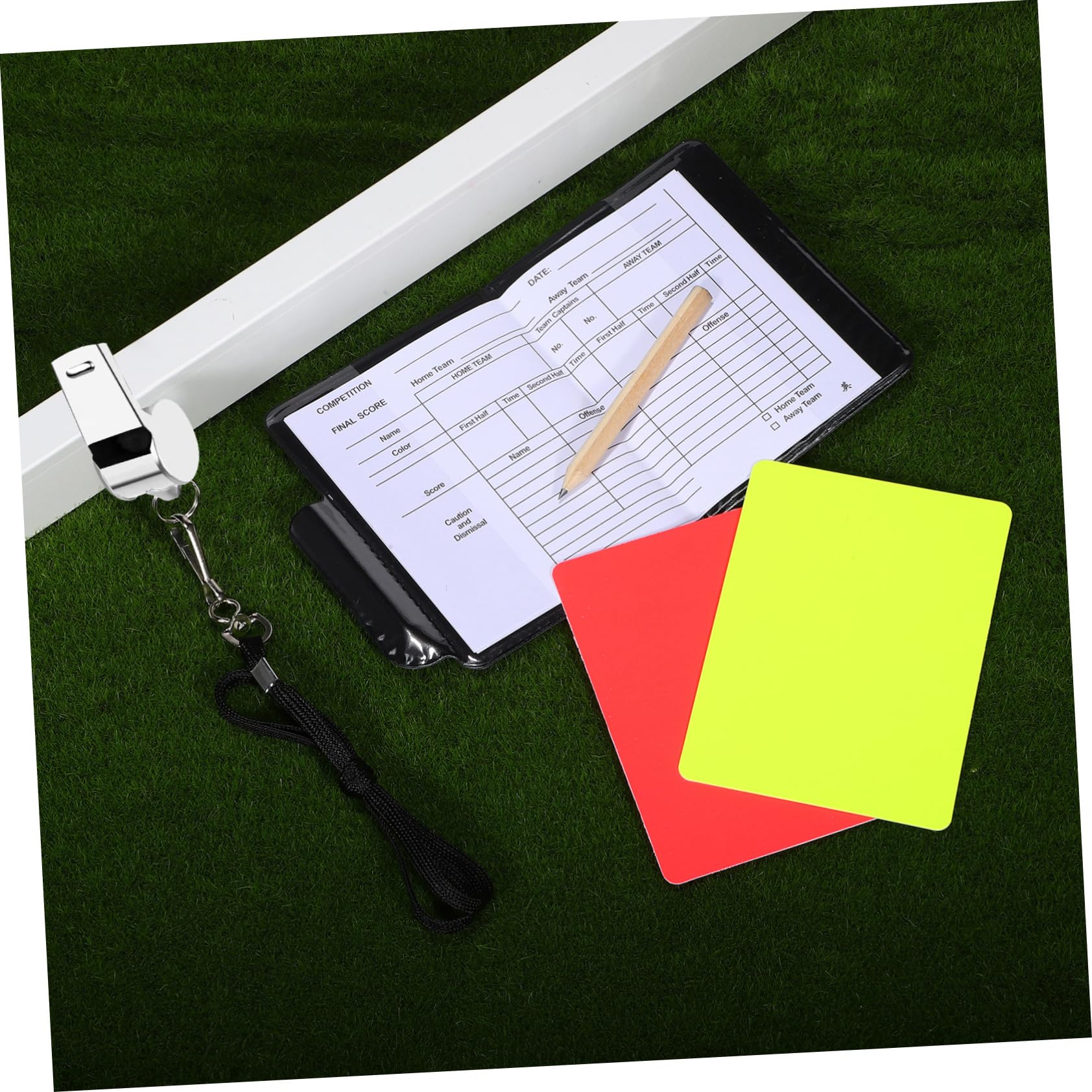 SUPVOX Deportes Tarjeta del árbitro Pegatina Multi Verter Tarjetas de árbitro para fútbol Kit de árbitro estándar Equipo de árbitro Deportivo Tarjeta y Amarilla PVC