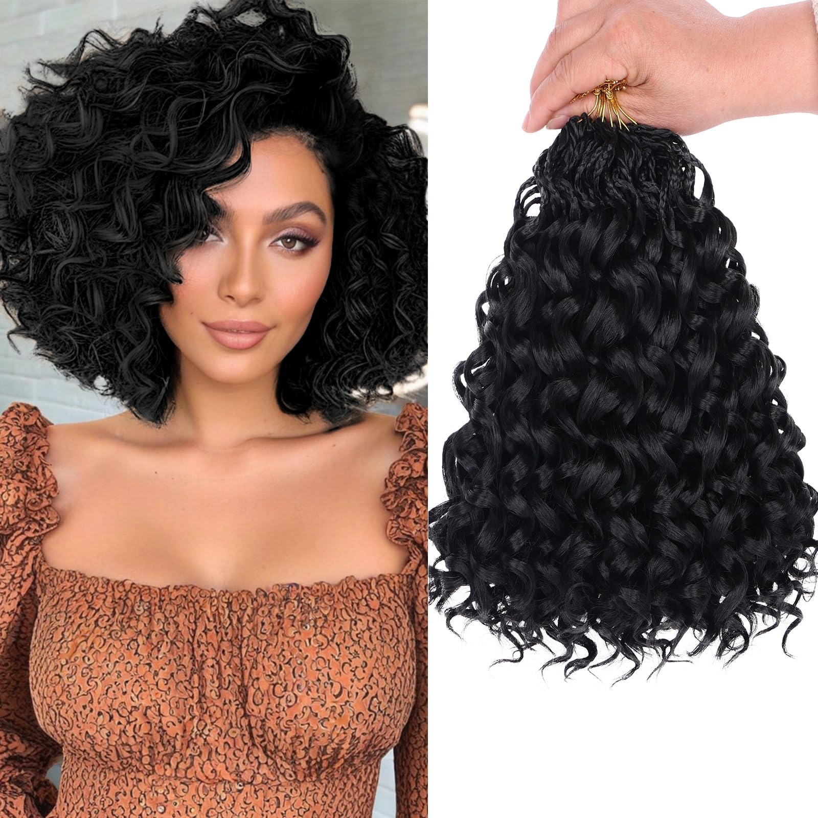 Amazon.com : XTREND 10 Inch Gogo Curl Crochet Hair 8 Packs Pre-looped ...