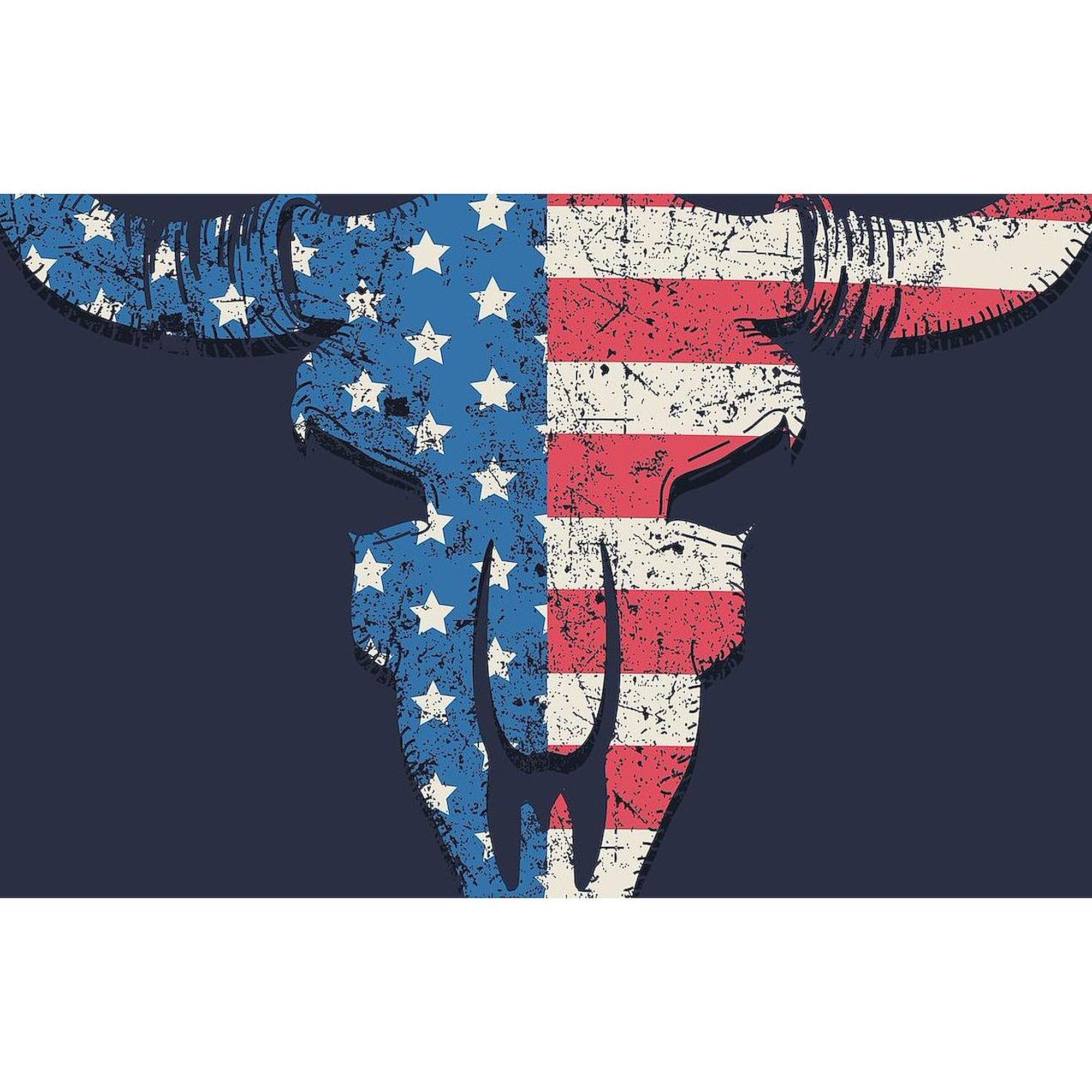 CafePress American Flag Buffalo Skull 4