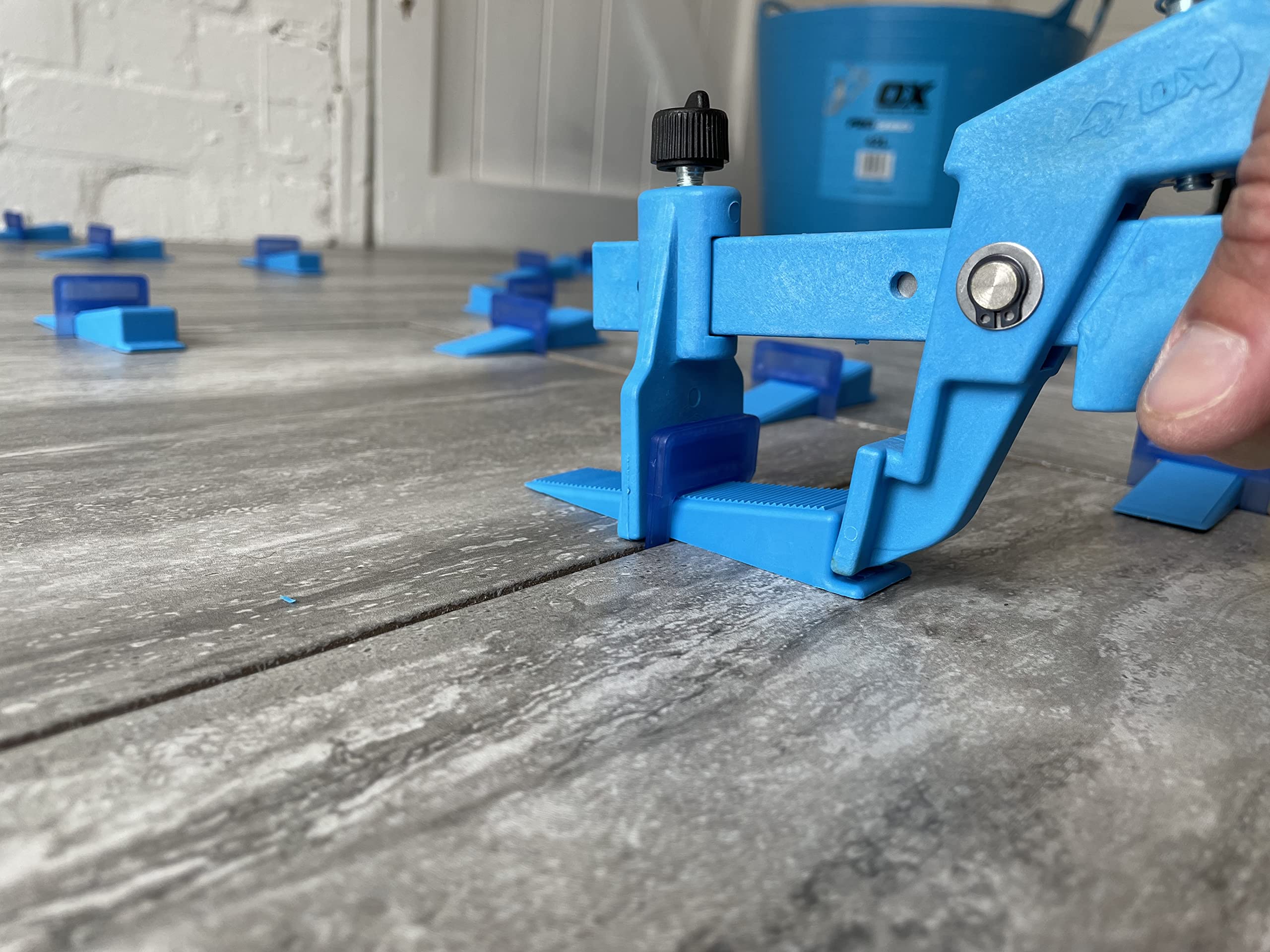 OX Pro - Sistema de nivel de azulejos con cuña y espaciador, alicates ajustables, plástico