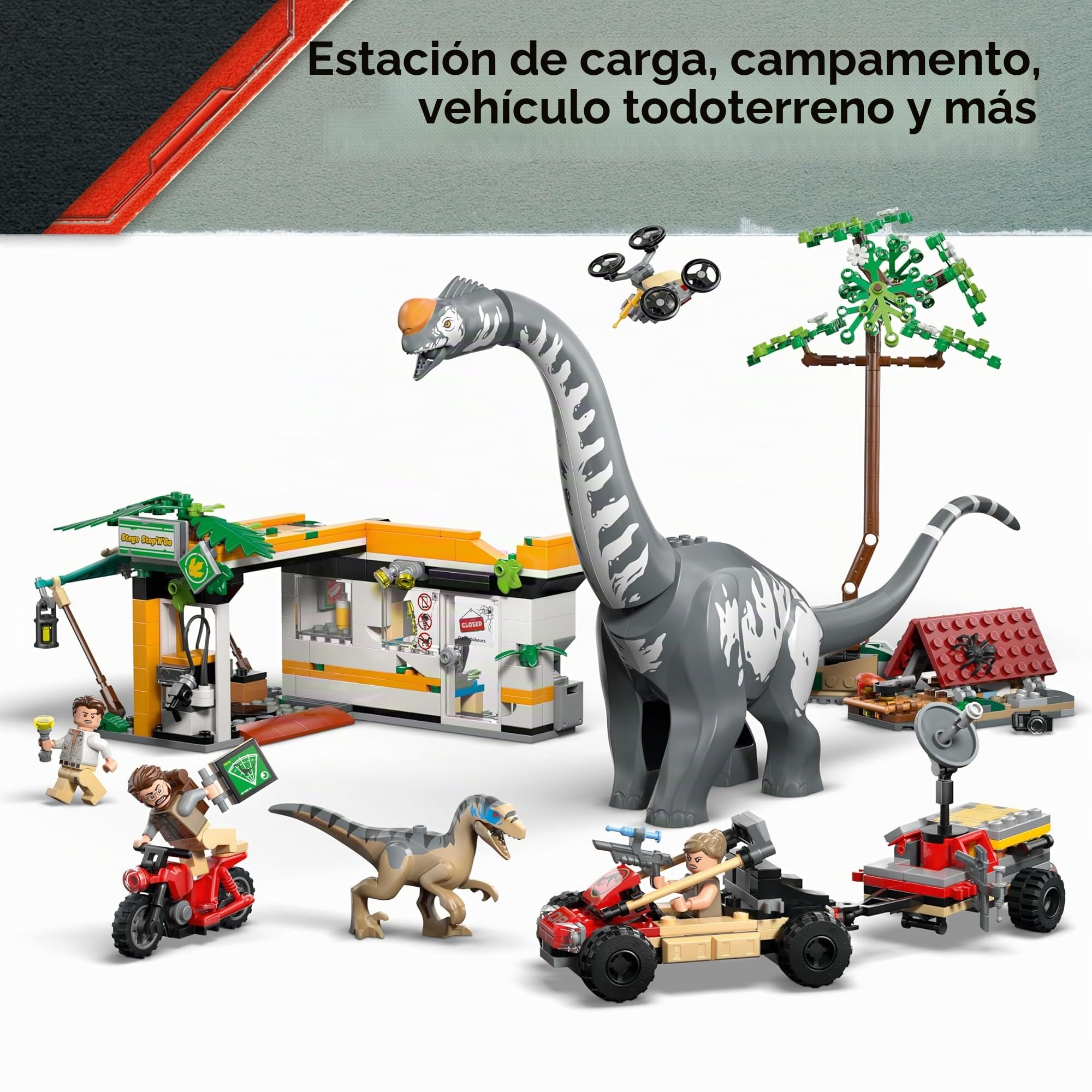 Lego Jurassic World Raptor & Titanosaurus: Gran búsqueda de ferry - 76973 Lego Raptor & Titanosaurus con bolsa de plástico, juego de dinosaurios a partir de 7 años - Novedades 2025