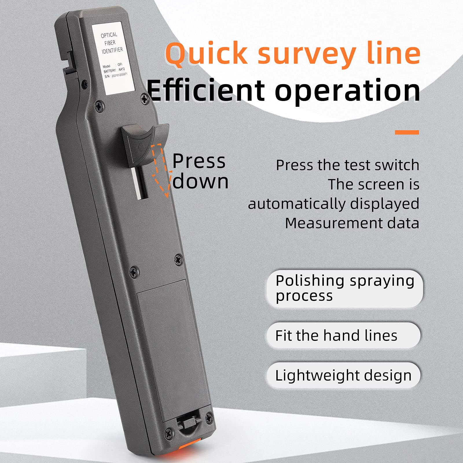 Glasfaser-Identifikator + VFL + LED-Licht OFI Live Fiber Identifier Detektor 900-1650nm SM und MM Fiber Cable Identifier
