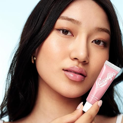 Miniatura 3 de Lanolips Bálsamo tintado, rosa, tinte labial hidratante con lanolina y brillo para labios brillantes e hidratados, bálsamo labial hidratante para