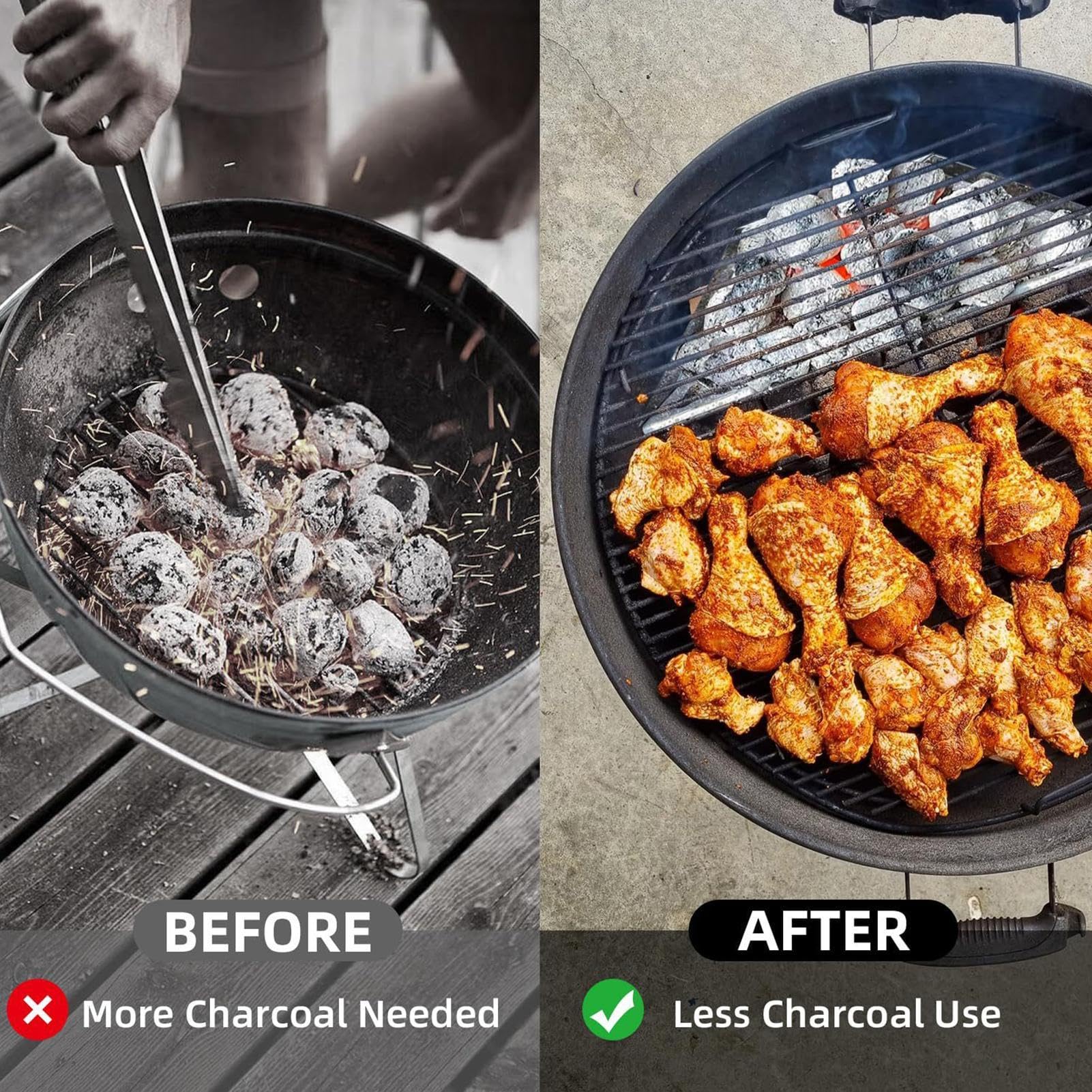 Panier à Charbon Inoxydable Pour Barbecue - Support Combustion Efficace Grill Extérieur