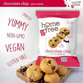 Homefree Chocolate Chip Mini Cookies, 1.1 oz (Pack of 10)
