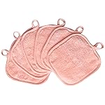 BloomSesame Makeup Remover Cloths for Face, Eye, Lips - Reusable Makeup Remover Pads Soft Microfiber Facial Cleansing Cloths 5 x 5 inch 6 Pack (Coral)