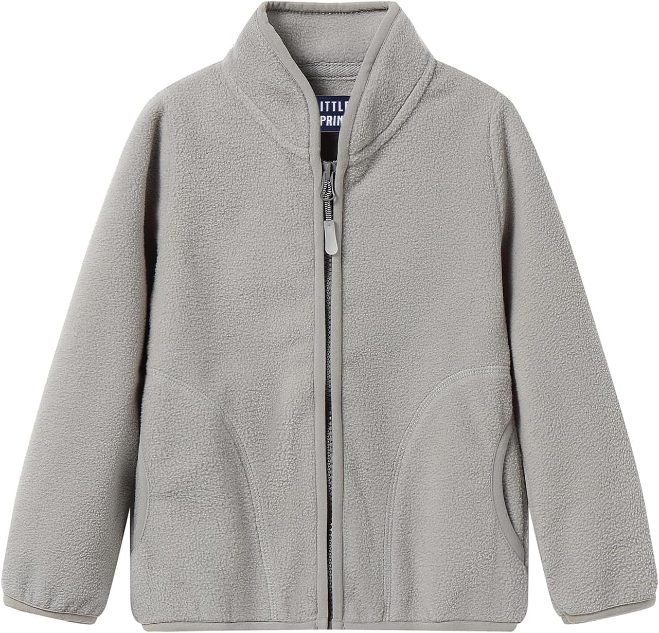 Boys Girls Lightweight Fleece Jackets Zip Up Solid Color 2-10 Years