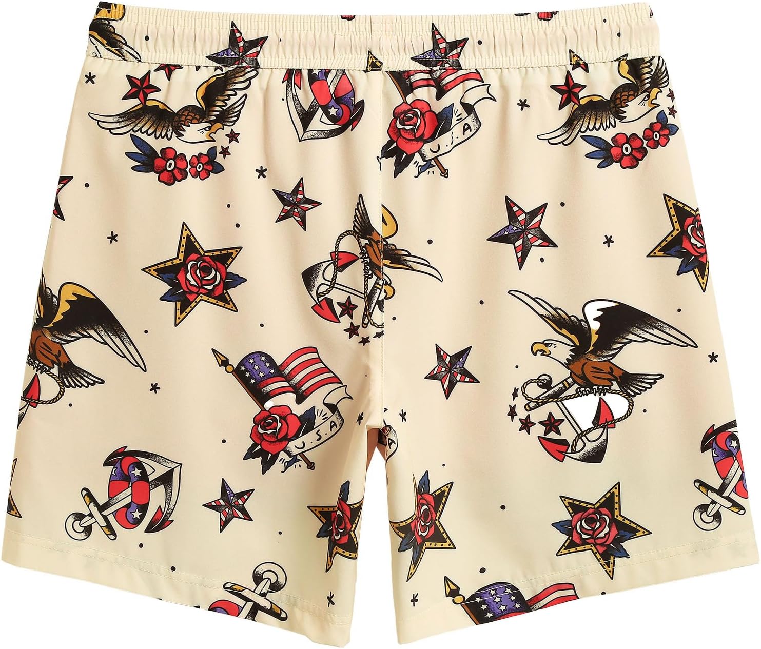 maamgic 7 Inch Mens Swim Trunks with Compression Liner Board Shorts with Zippered Pocket Bathing Suit for Beach Vacation