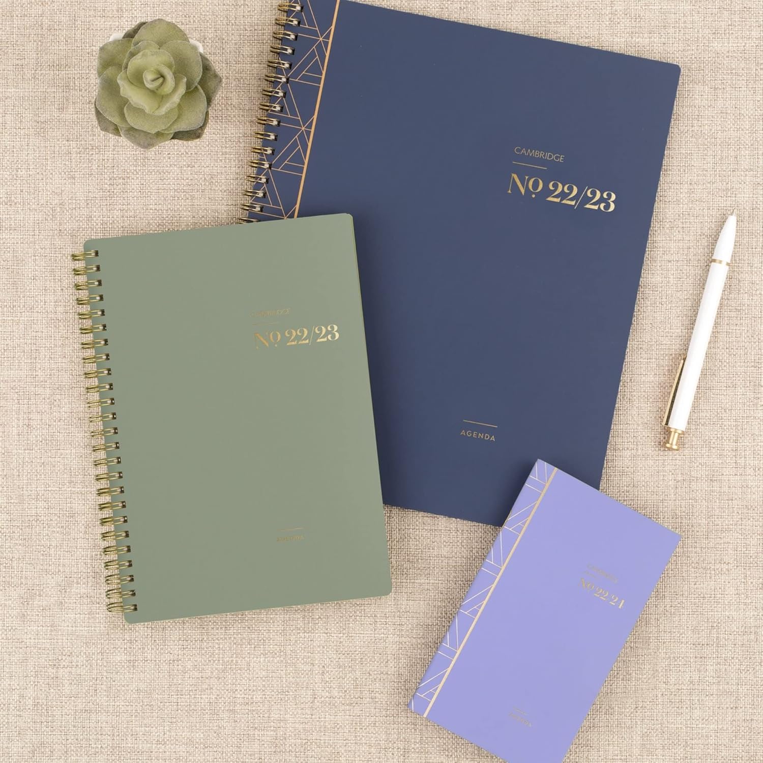 Cambridge 2022-2024 Calendar, 2 Year Monthly Academic Pocket Planner, 3-1/2" x 6", WorkStyle, Lavender (1606-021A-19)