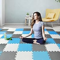 Vista 4 de qqpp Alfombrillas de Espuma EVA de Goma con 18 Piezas Entrelazadas tipo Rompecabezas - Alfombra de Juego para Bebé para Jugar Alfombrilla de Blanco