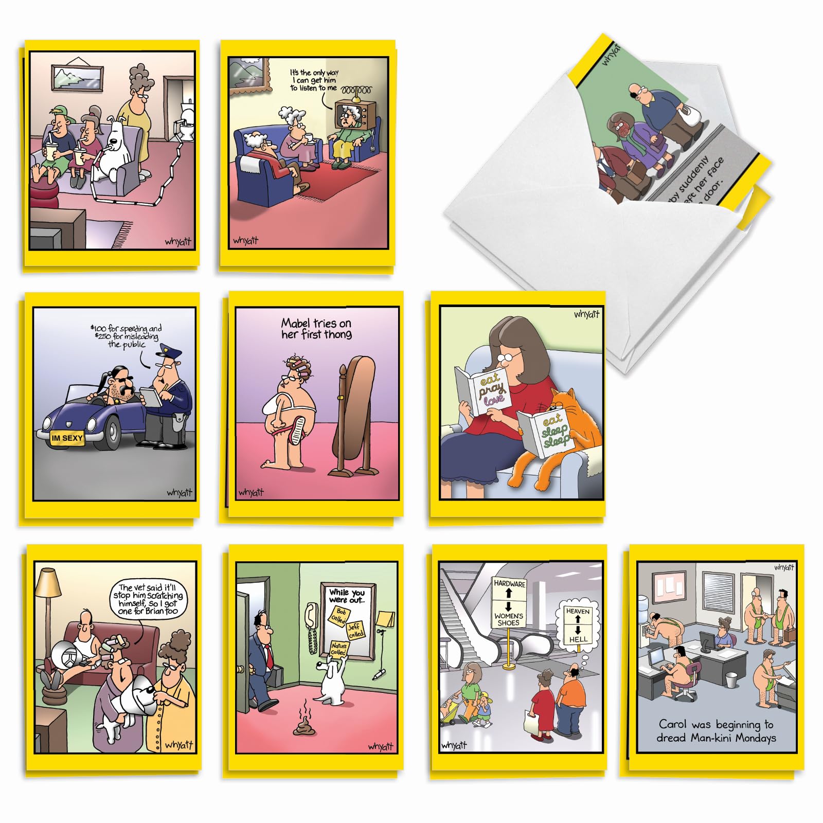 Best Card Co 20 Mini Boxed Notecards Wild for Whyatt AM6463OCB-B2x10