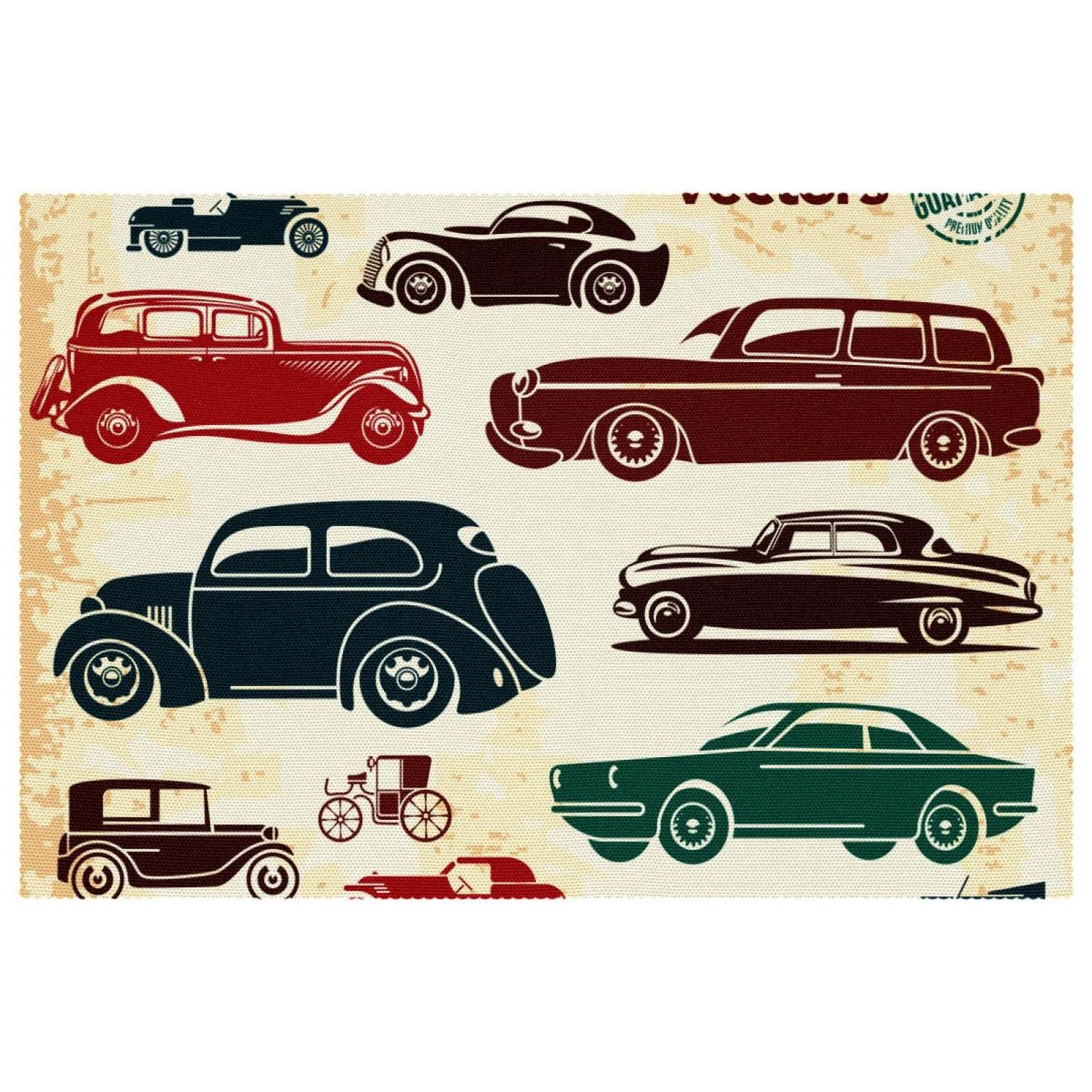 Sets de table anti rayure voiture rétro pour préserver vos meubles