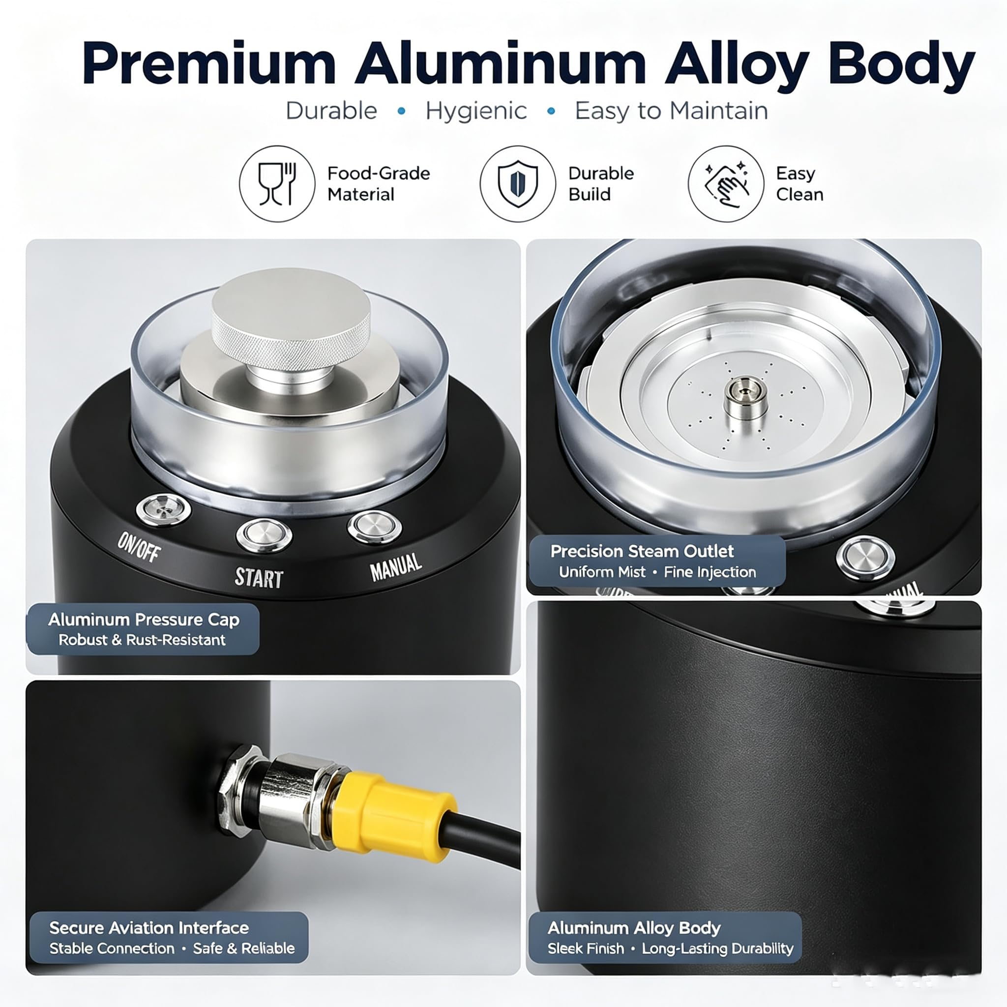 Máquina de hielo seco y enfriador de vasos de doble propósito para bares, restaurantes y discotecas. Producción de hielo en 12-15 segundos y enfriamiento de vasos en 8-12 segundos.