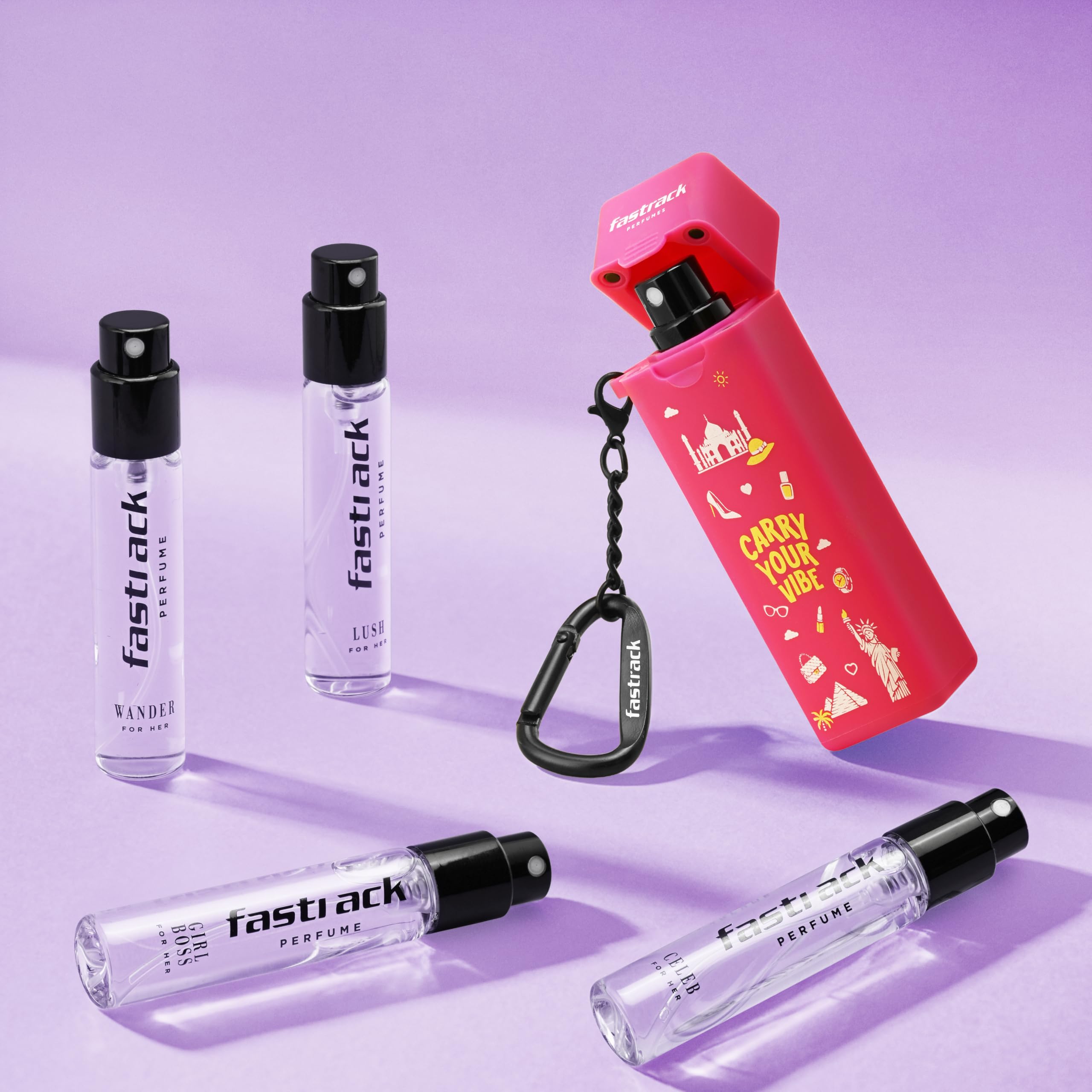 Fastrack Discovery Perfume for Women | Best for travel & for gift | 8 ml x 4 Premium Scents- Girl Boss, Lush, Celeb & Wander | Fresh & Woody | 32 ml-picture-29