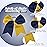 2 Packs Jumbo Cheerleading Bow 8 Inch Large Cheer Hair Bows with Ponytail Holder for Teen Girls Softball Outfit Uniform(Yellow and Blue)