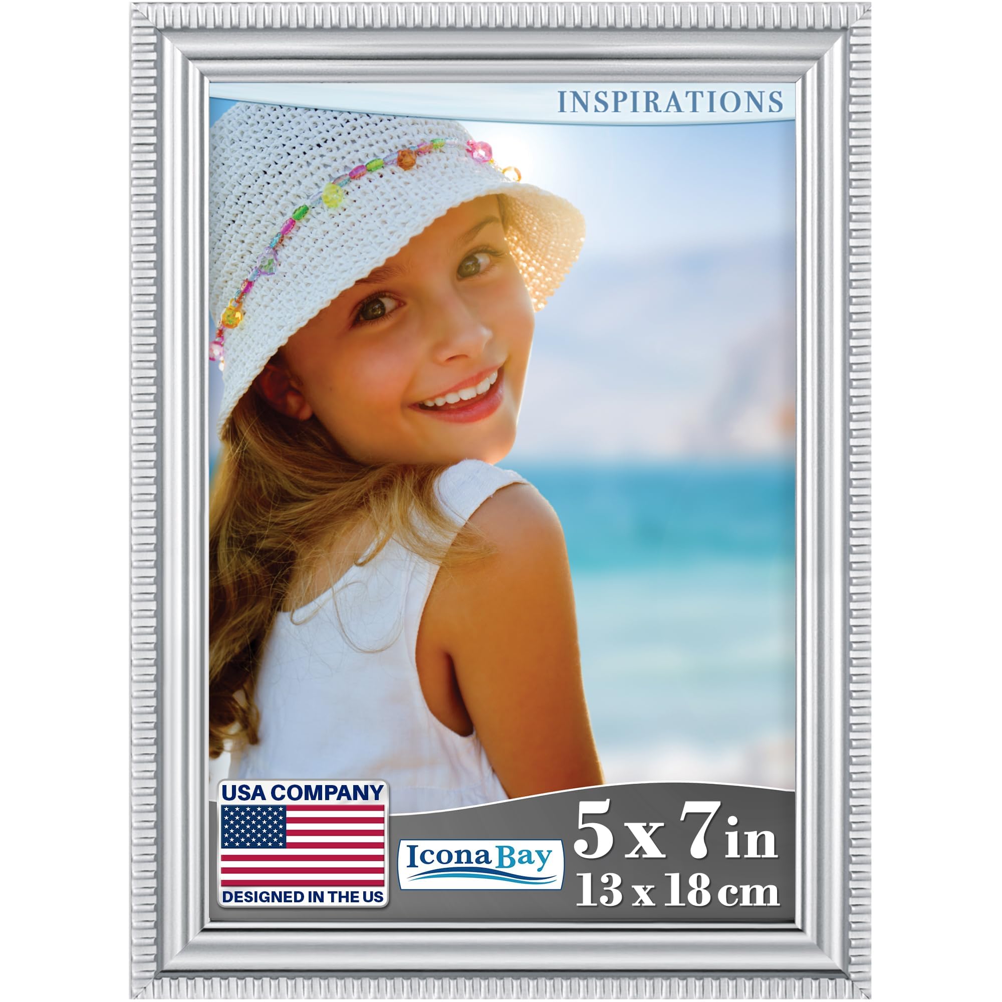 Amazon.com - Icona Bay 5x7 Silver Picture Frame Beautifully